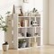 Costway 1/2 PCS 7-cube Bookcase Open Storage Shelf with Anti-tipping Kits for Living Room White/Black/Natural